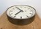 Large Industrial Grey Wall Clock from Pragotron, 1960s, Image 11