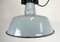 Industrial Grey Enamel Factory Lamp with Cast Iron Top, 1960s, Image 4