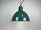Industrial Green Enamel Factory Lamp, 1960s 8