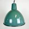 Industrial Green Enamel Factory Lamp, 1960s 2