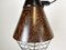 Lámpara colgante industrial de baquelita marrón de VEB Narva, años 60, Imagen 4