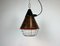 Lámpara colgante industrial de baquelita marrón de VEB Narva, años 60, Imagen 9