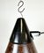 Lámpara colgante industrial de baquelita marrón de VEB Narva, años 60, Imagen 3