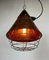 Lámpara colgante industrial de baquelita marrón de VEB Narva, años 60, Imagen 10