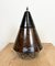 Lámpara colgante industrial de baquelita marrón de VEB Narva, años 60, Imagen 11
