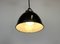 Small Industrial Black Enamel Pendant Lamp, 1950s 8