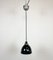 Small Industrial Black Enamel Pendant Lamp, 1950s 2