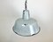 Lámpara de fábrica industrial esmaltada en gris, años 60, Imagen 5