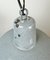Industrielle Fabriklampe aus grauer Emaille, 1960er 10