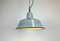 Industrial Grey Enamel Factory Lamp, 1960s 7