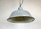 Industrial Grey Enamel Factory Lamp, 1960s 6