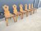 Brutalist Oak Dining Chairs, 1960, Set of 6 1