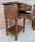 Spanish Nightstands in Walnut with 2 Drawers and Shelf, 1950, Set of 2 9