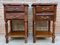 Spanish Nightstands in Walnut with 2 Drawers and Shelf, 1950, Set of 2, Image 2