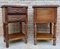 Spanish Nightstands in Walnut with 2 Drawers and Shelf, 1950, Set of 2 12
