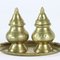 Salt & Pepper Shaker in Brass, 1970s, Set of 3 6