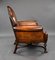 Antique English Victorian Wing Back Armchair in Hand Dyed Leather 9