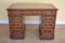 Antique English Victorian Pedestal Desk in Burr Walnut 2