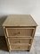 Rattan and Bamboo Chest of Drawers with Brass Handles, 1970s 1