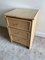 Rattan and Bamboo Chest of Drawers with Brass Handles, 1970s 2