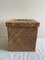 Vintage Hat Box with Woven Chequerboard Pattern in Wicker 7