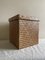 Vintage Hat Box with Woven Chequerboard Pattern in Wicker 2