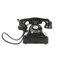 Schwarzes Telefon aus Bakelit, 1940er 1