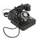 Schwarzes Telefon aus Bakelit, 1940er 2
