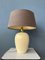 French Bohemian Terracotta Table Lamp with Riviera Maison Shade, 1970s 1