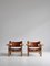 Spanish Oak and Saddle Leather Armchairs by Børge Mogensen for Fredericia, 1960s, Set of 2 3