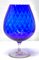 Vaso óptico italiano grande en azul cobalto, 1960, Imagen 3
