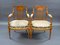 Early 20th Century English Edwardian Hand Painted Satinwood Armchairs, 1900, Set of 2 3