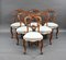 19th Century English Victorian Walnut Dining Chairs, 1860s, Set of 6 2