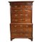 18th Century English George II Red Walnut Chest on Chest, 1750s 1