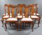 20th Century English Walnut & Marquetry Circular Dining Table & 8 Chairs, 1970s, Set of 9 12