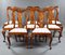 20th Century English Walnut & Marquetry Circular Dining Table & 8 Chairs, 1970s, Set of 9, Image 12