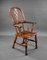 19th Century English Yew Wood High Back Broad Arm Windsor Chair, 1850s 2