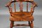 19th Century English Yew Wood High Back Broad Arm Windsor Chair, 1850s 9