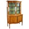 19th Century Victorian English Satinwood Display Cabinet 1