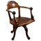 19th Century Victorian English Mahogany Desk Chair 1