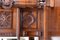 19th Century Victorian English Carved Oak Front and Back Bar 19