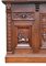 19th Century Victorian English Carved Oak Front and Back Bar, Image 7