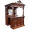 19th Century Victorian English Carved Oak Front and Back Bar 1