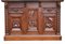 19th Century Victorian English Carved Oak Front and Back Bar 6