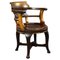Edwardian English Mahogany Desk Chair, Image 1