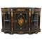 19th Century Victorian English and Marquetry Ebonised Credenza 1