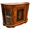 19th Century Victorian English Figured Walnut & Marquetry Credenza 1