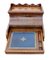 Mesa Davenport victoriana de madera nudosa de nogal, siglo XIX, Imagen 2