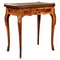 19th Century Victorian English Walnut & Marquetry Card Table 1