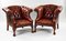 20th Century English Leather Chesterfield Sofa and Armchairs, Set of 3 11